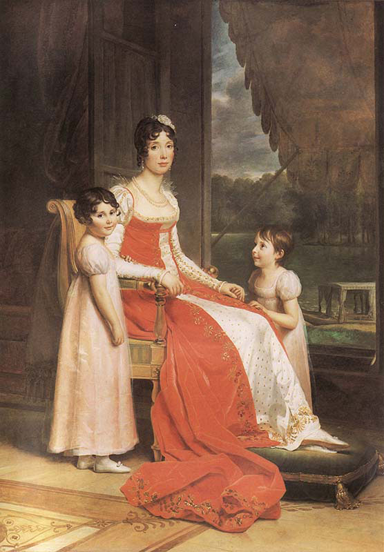 Marie-Julie Bonaparte Queen of Spain with Her Two Daughters Charlotte and Zenaide Bonaparte
